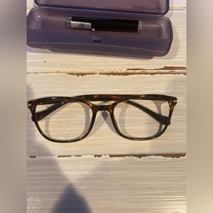 Blue light blocking glasses.